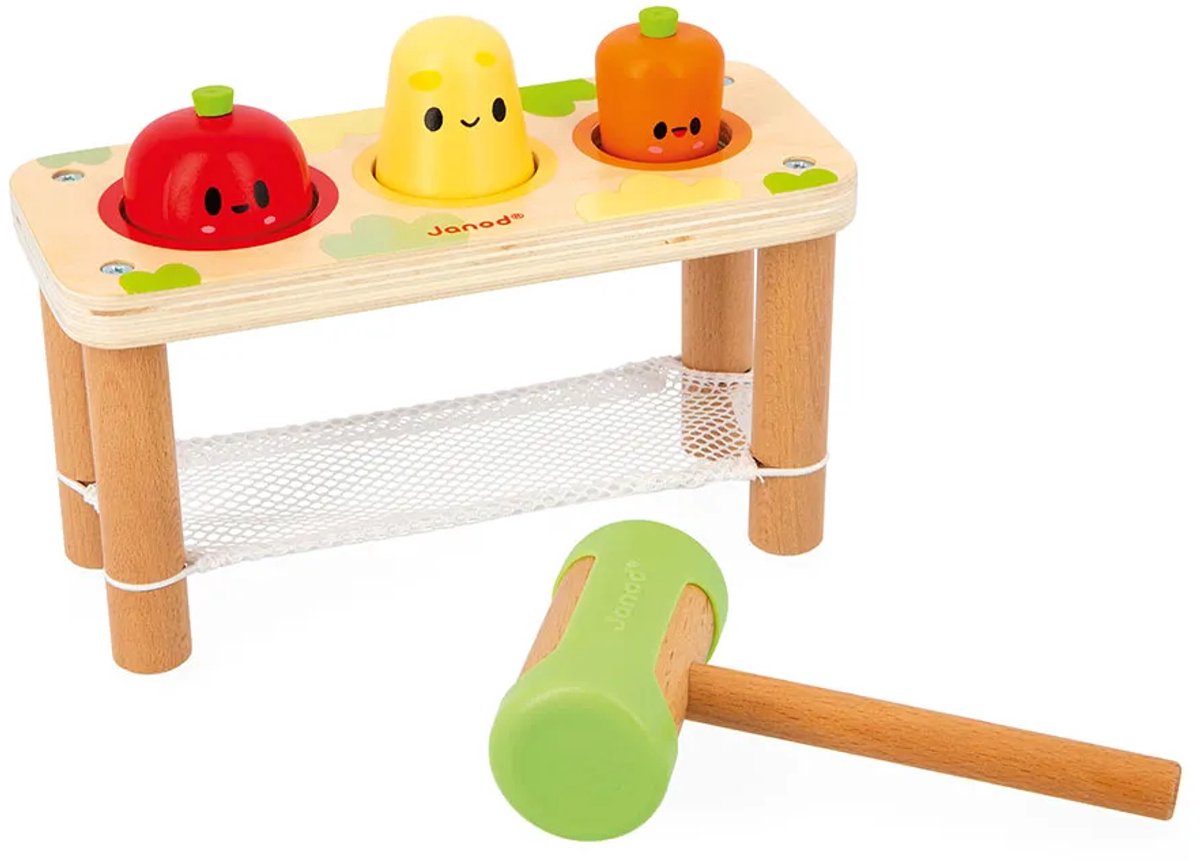 Janod - granja - juego de martillo vegetal - tema de granja