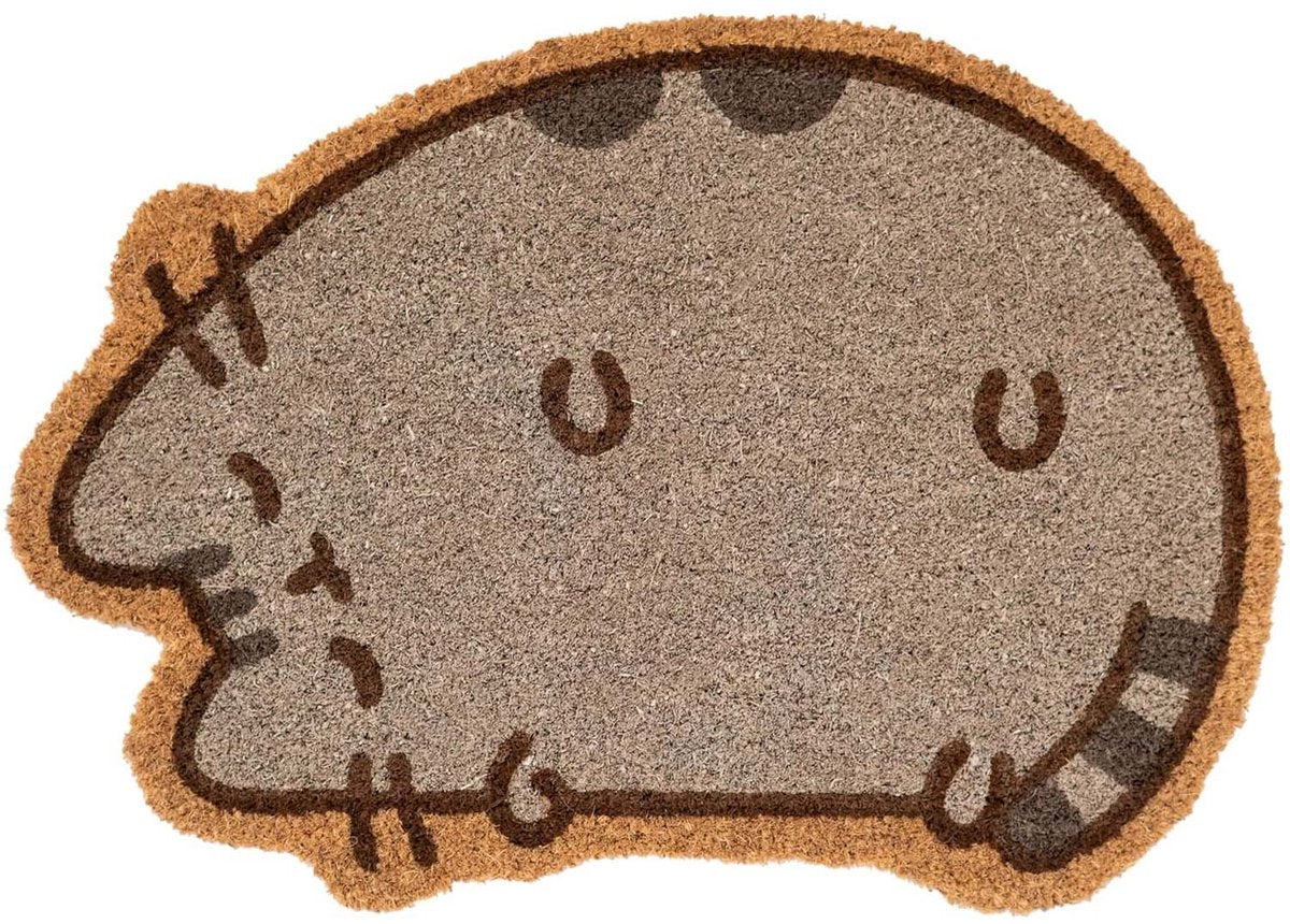 Pusheen, zerbino decorativo a forma di gatto 40x60 cm antiscivolo, marrone