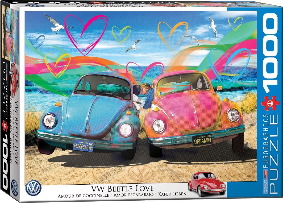Eurographics volkswagen - beetle love - parker greenfield - 1000 pezzi 68×48 cm (l×a) - puzzle