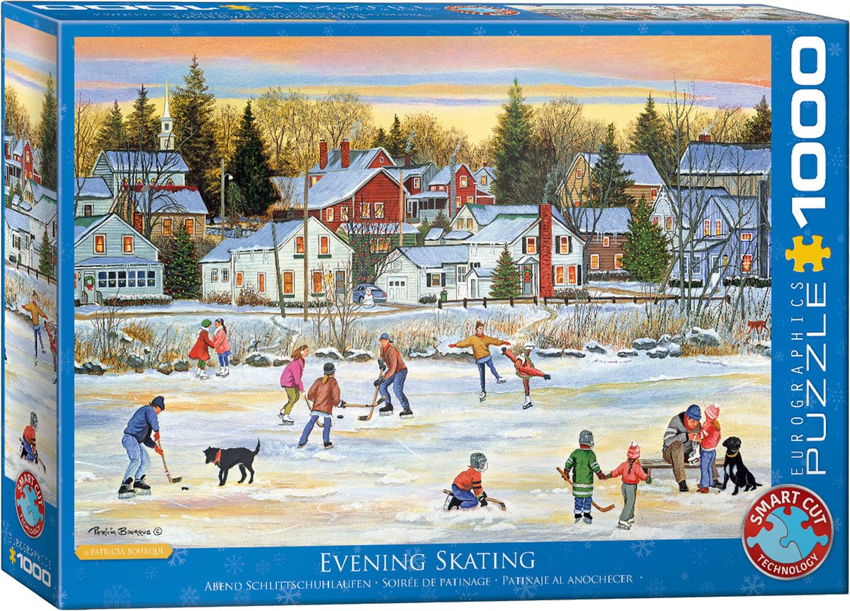 Eurographics Patricia Bourque: pattinaggio serale (1000 pezzi) - puzzle