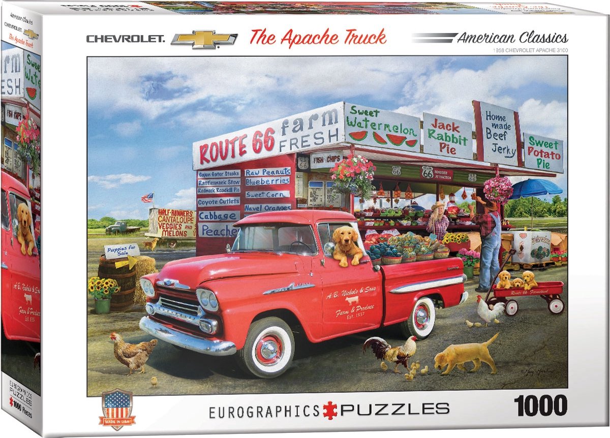 Puzzle Eurographics 1959 Chevrolet Apache Greg Giordano 1000 pezzi.