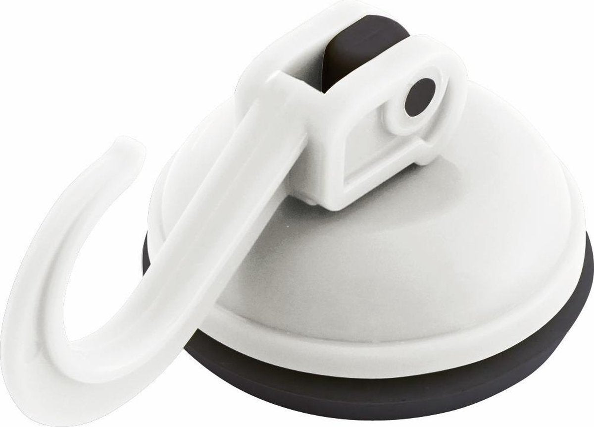 Eurotrail zuignap met haak - tot 2kg - 2 stuks - wit