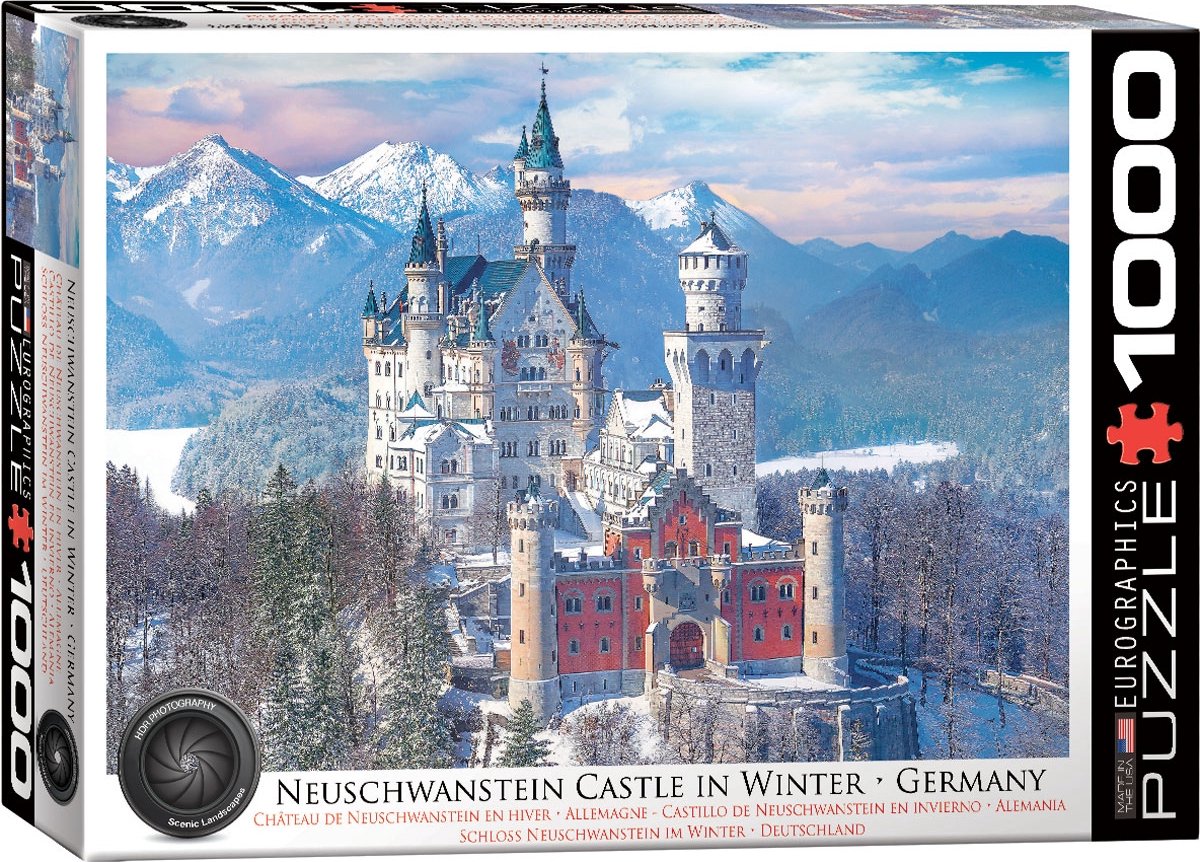Eurographics - Castello di Neuschwanstein in inverno, Germania - 1000 pezzi 68×48 cm (l×a) - puzzle