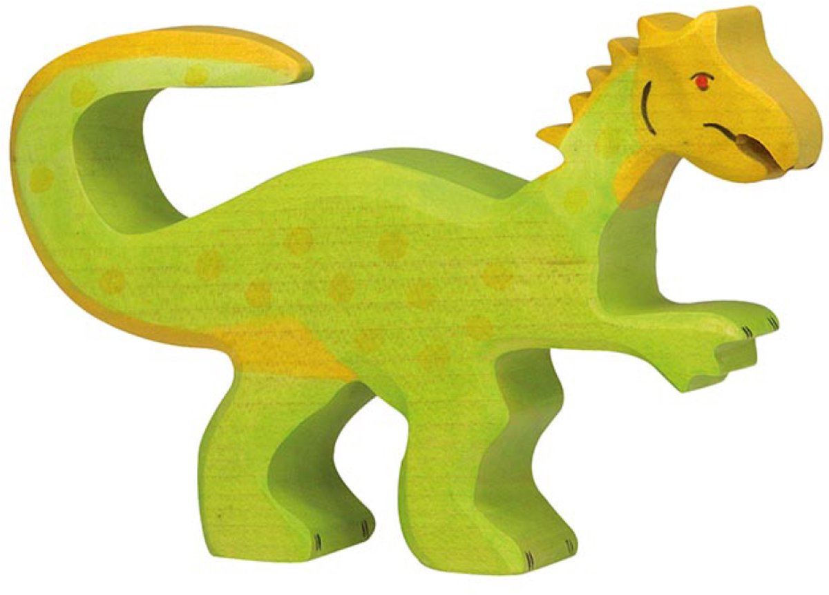 Dinosaurios Holztiger - oviraptor - 13x2x9cm - figura de madera - hecho a mano