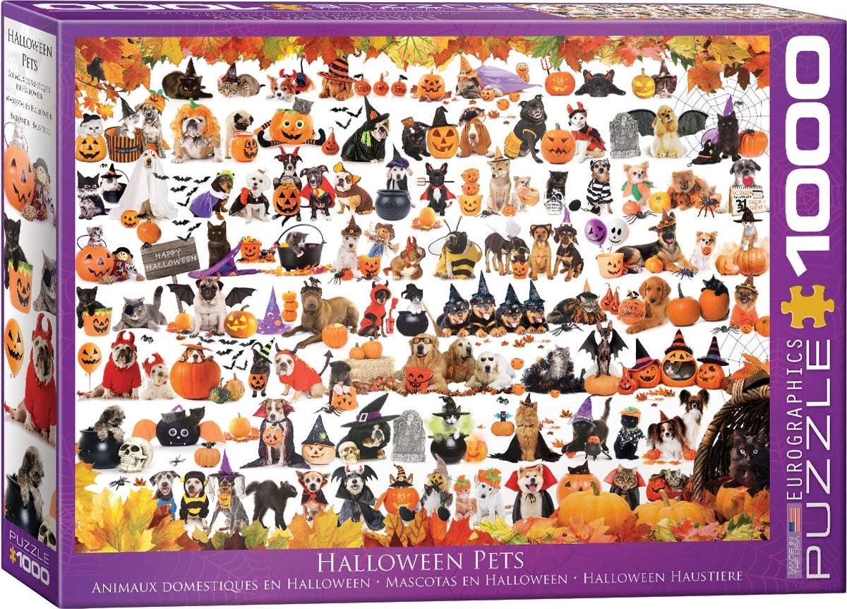 Eurographics puzzel halloween dieren legpuzzel 1000 stukjes karton.