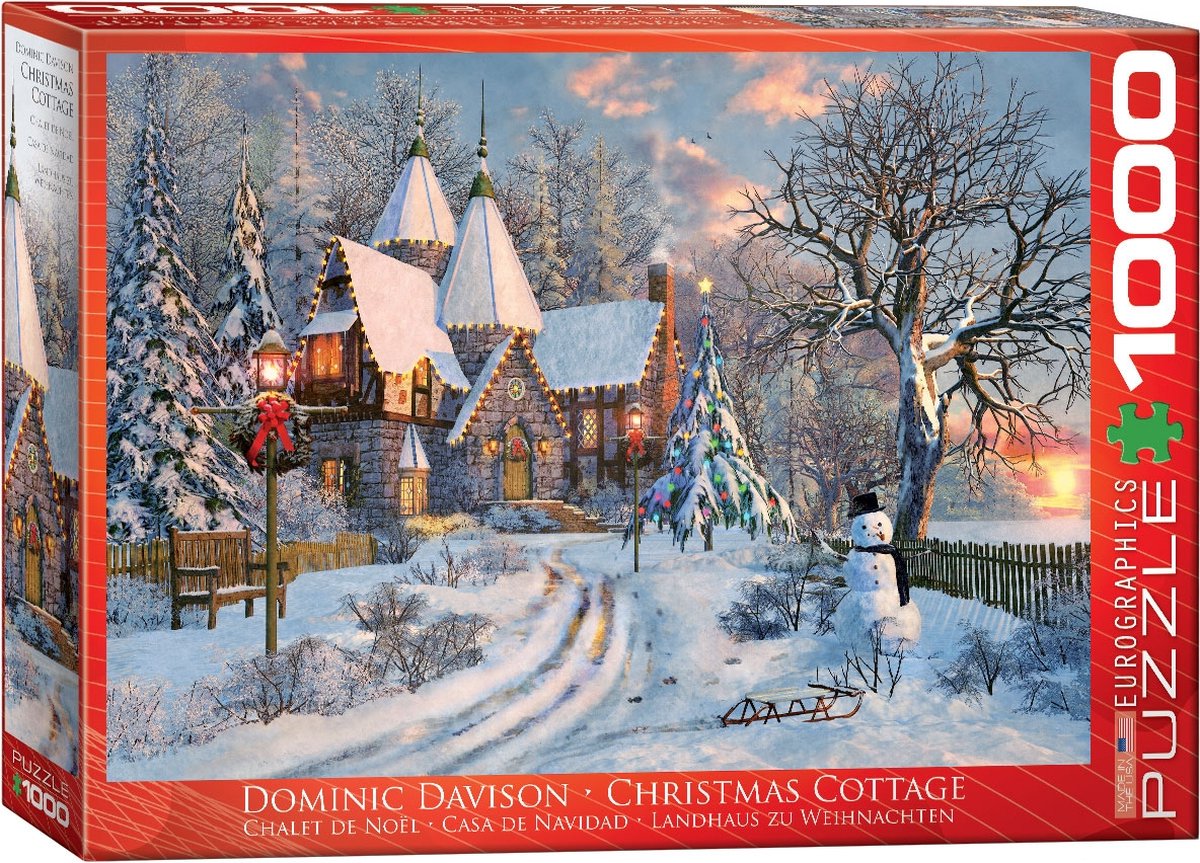 Eurographics - cottage natalizio - dominic davison - 1000 pezzi 68×48 cm (l×a) - puzzle