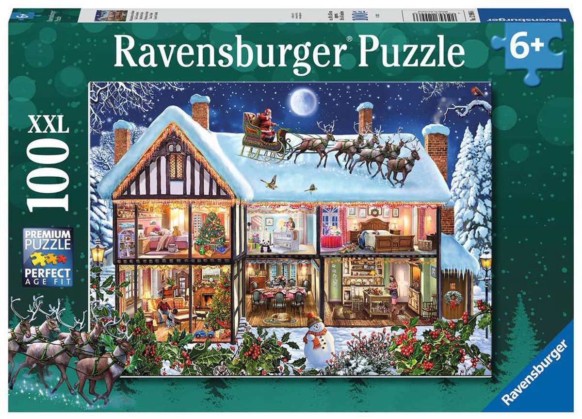 Puzzle Ravensburger Natale a casa - puzzle - 100 pezzi XXL