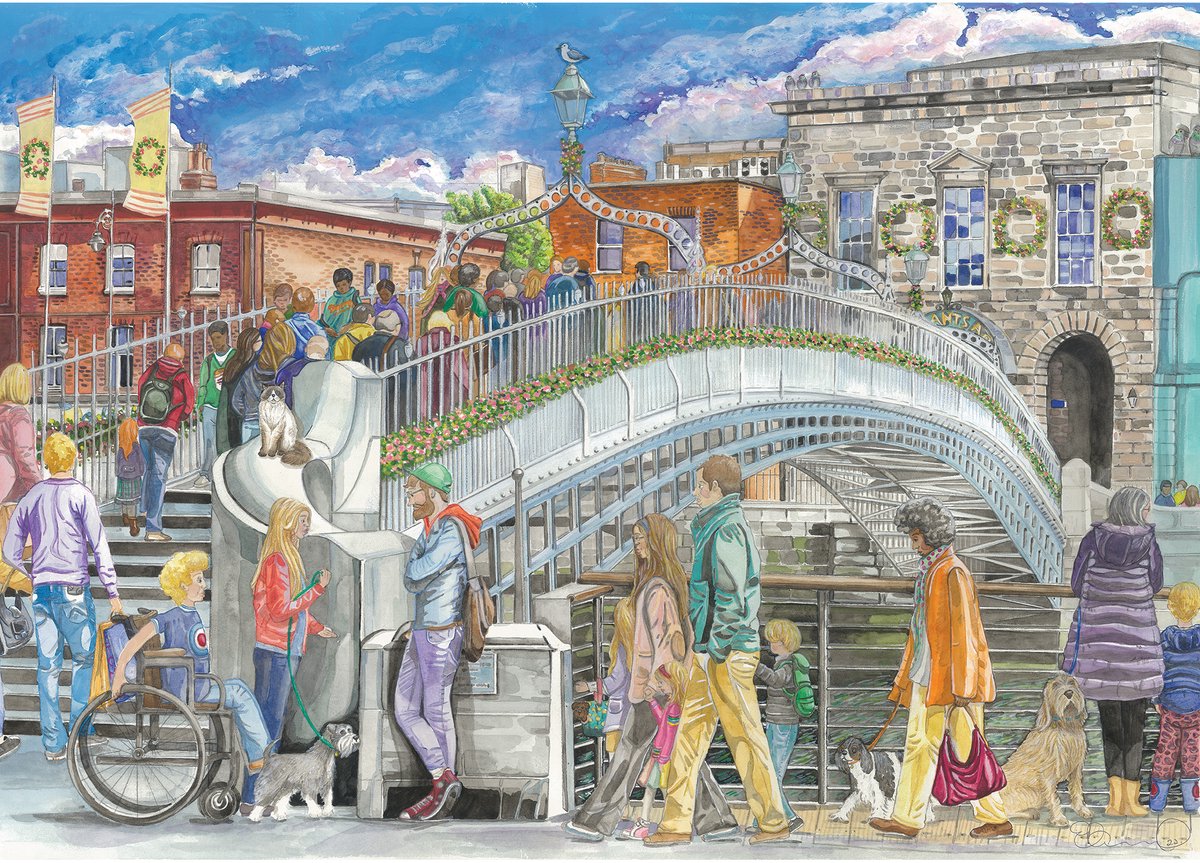 Gibsons - ha'penny bridge (di elizabeth blustin) - 1000 pezzi 68×49 cm (l×a) - puzzle per adulti