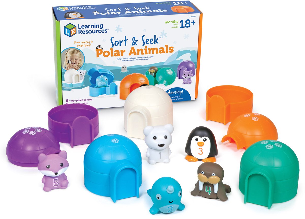Learning resources sort seek™ polar animals - vanaf 18 maanden