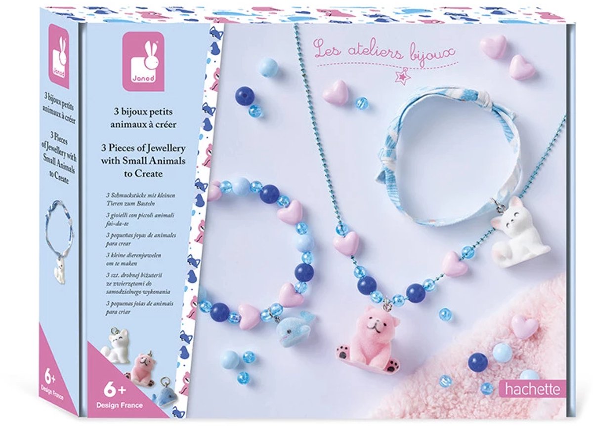 Janod - les ateliers bijoux - knutselset voor 3 dierensieraden