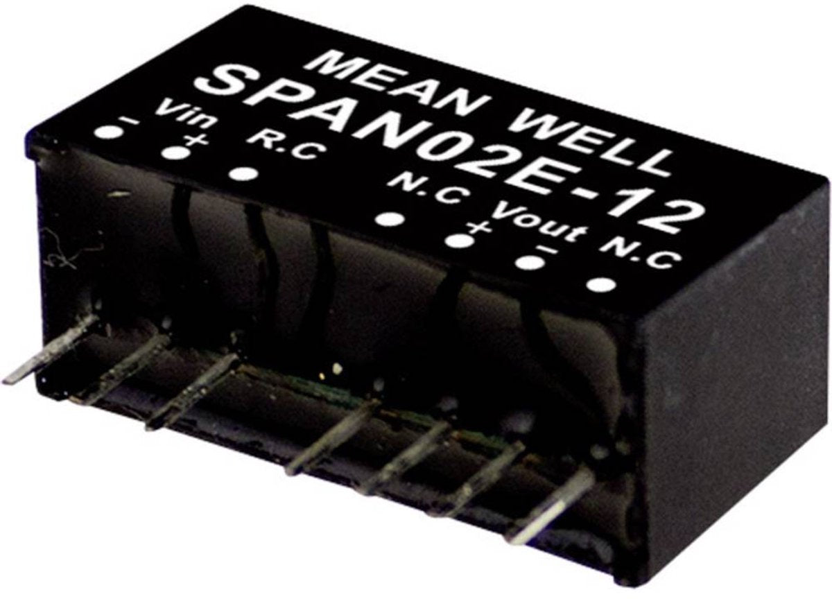 Mean well span02b-12 módulo convertidor dc dc 167 ma 2 w número de salidas: 1 x contenido 1 pieza(s)