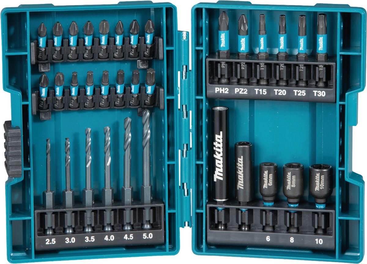 Makita b-66896 boor- slagschroefbitset 33-delig