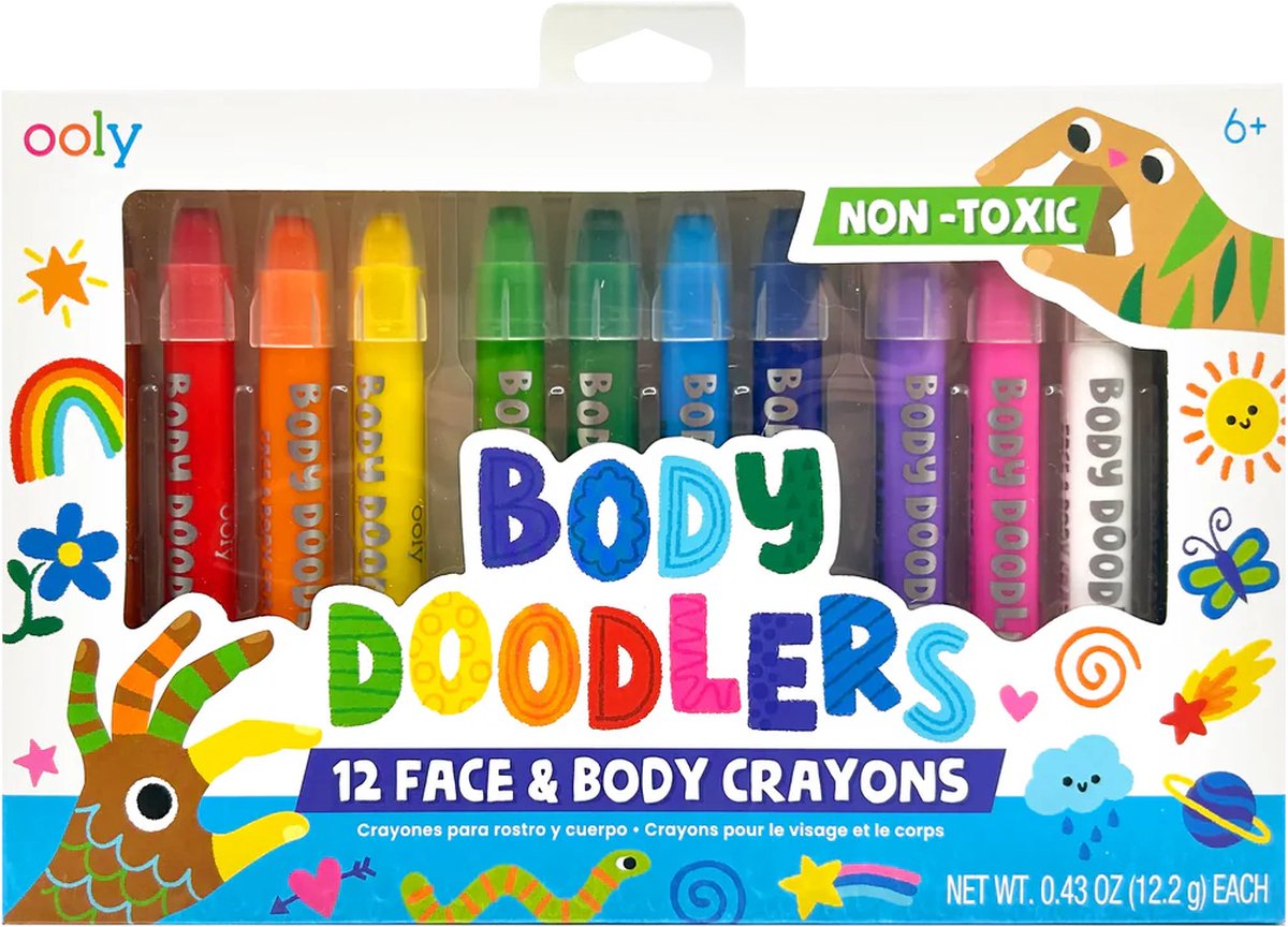 Ooly - body doodlers - pastelli viso corpo - facilmente lavabili