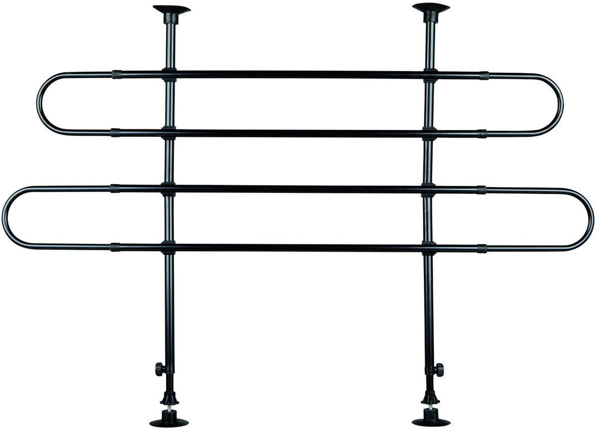 Trixie autorek 2stang onder hoek - benche - 140 cm x 110 cm x 86 cm - zwart