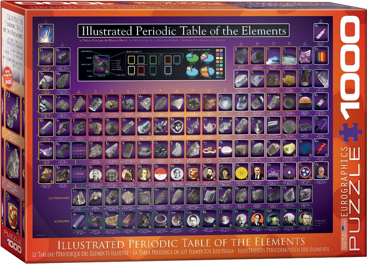 Eurographics - tavola periodica illustrata degli elementi - 1000 pezzi 68×48 cm (l×a) - puzzle
