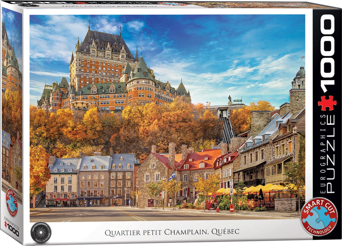 Eurographics - Quartier Petit Champlain, Quebec, Canada - 1000 pezzi 68×48 cm (L×A) - Puzzle con fotografia HDR