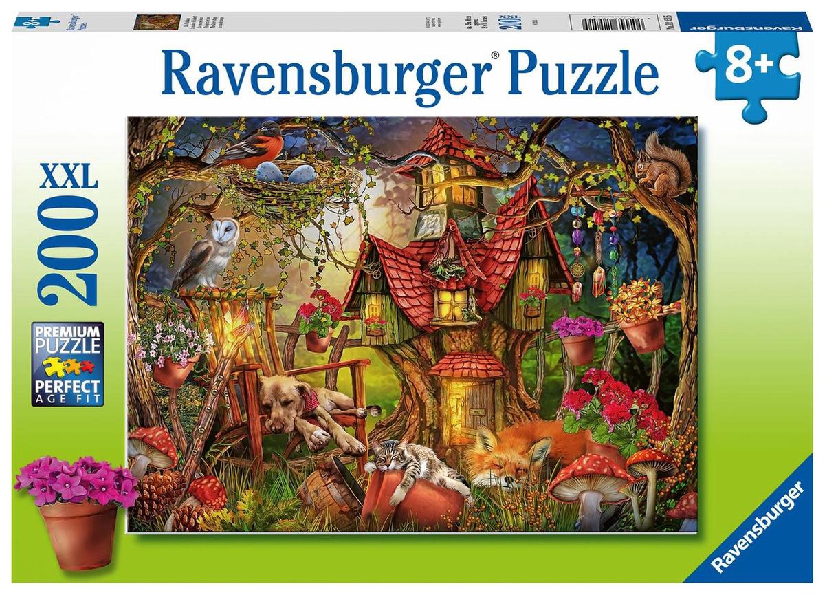 Ravensburger puzzle casa en el bosque - rompecabezas - 200 piezas