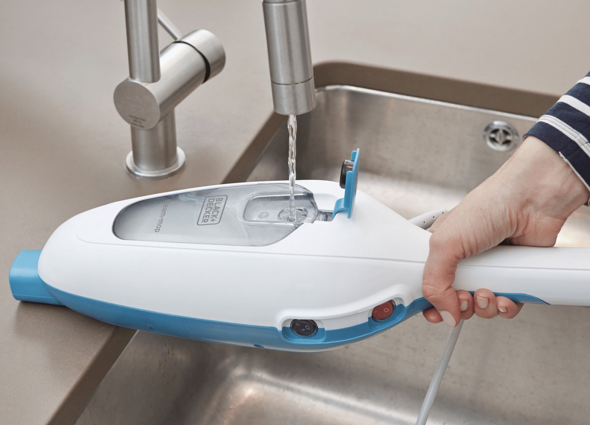 Black+decker fsm13e1-qs - trapeador a vapor - 1300w - blanco
