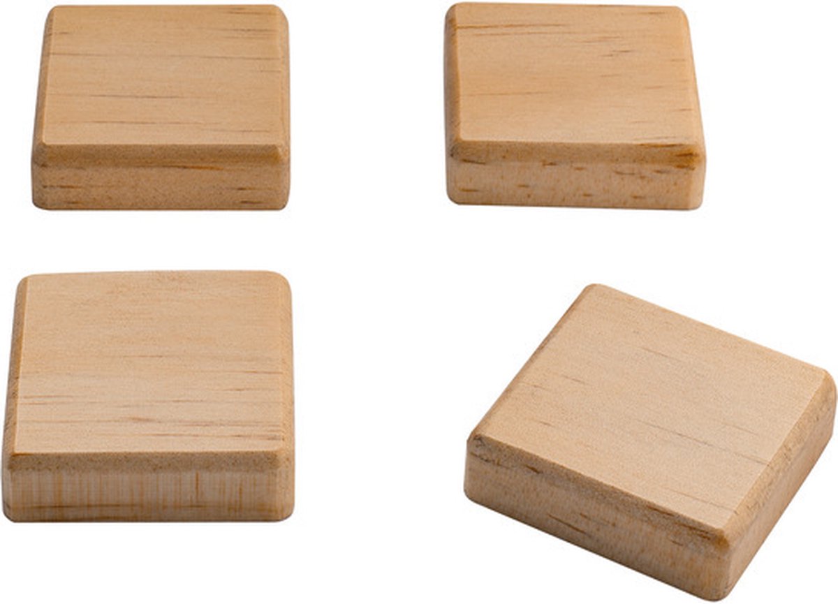 Magneti Sigel - quadrati - legno - 4 pezzi - si-ba211