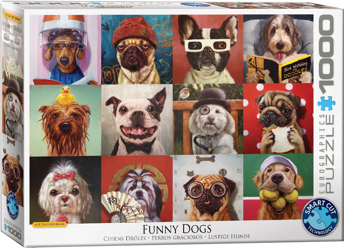 Puzzle Eurographics cani divertenti - lucia heffernan - 1000 pezzi