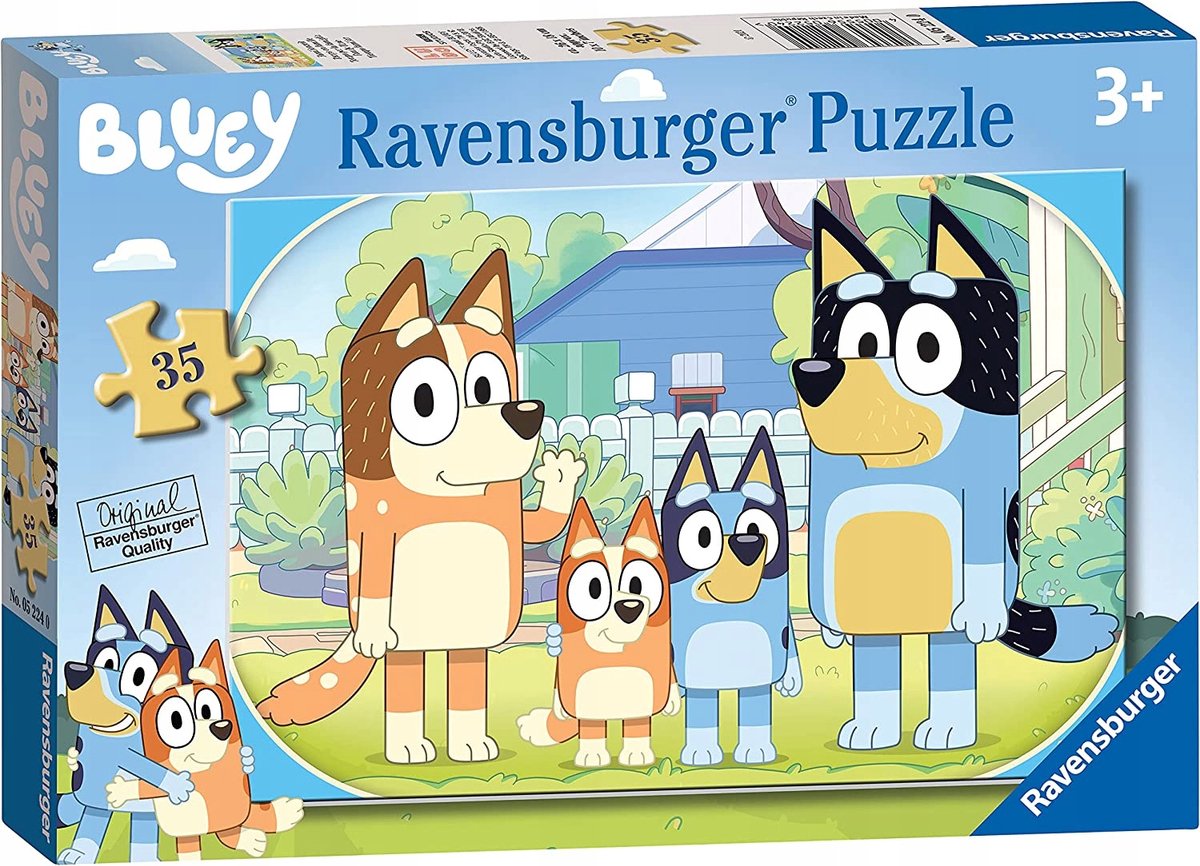 Puzzle Ravensburger Bluey 35 pezzi - divertimento per bambini dai 3 anni