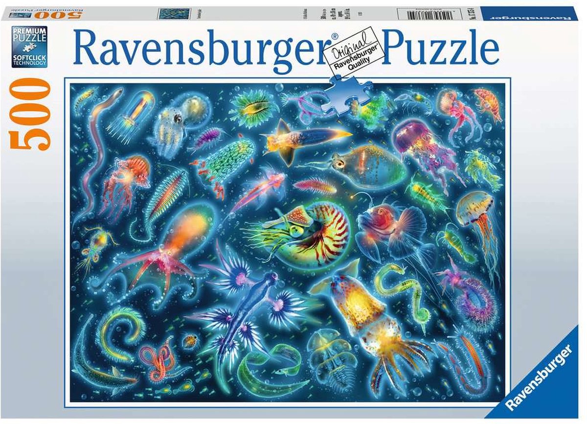 Ravensburger puzzle meduse colorate - puzzle - 500 pezzi