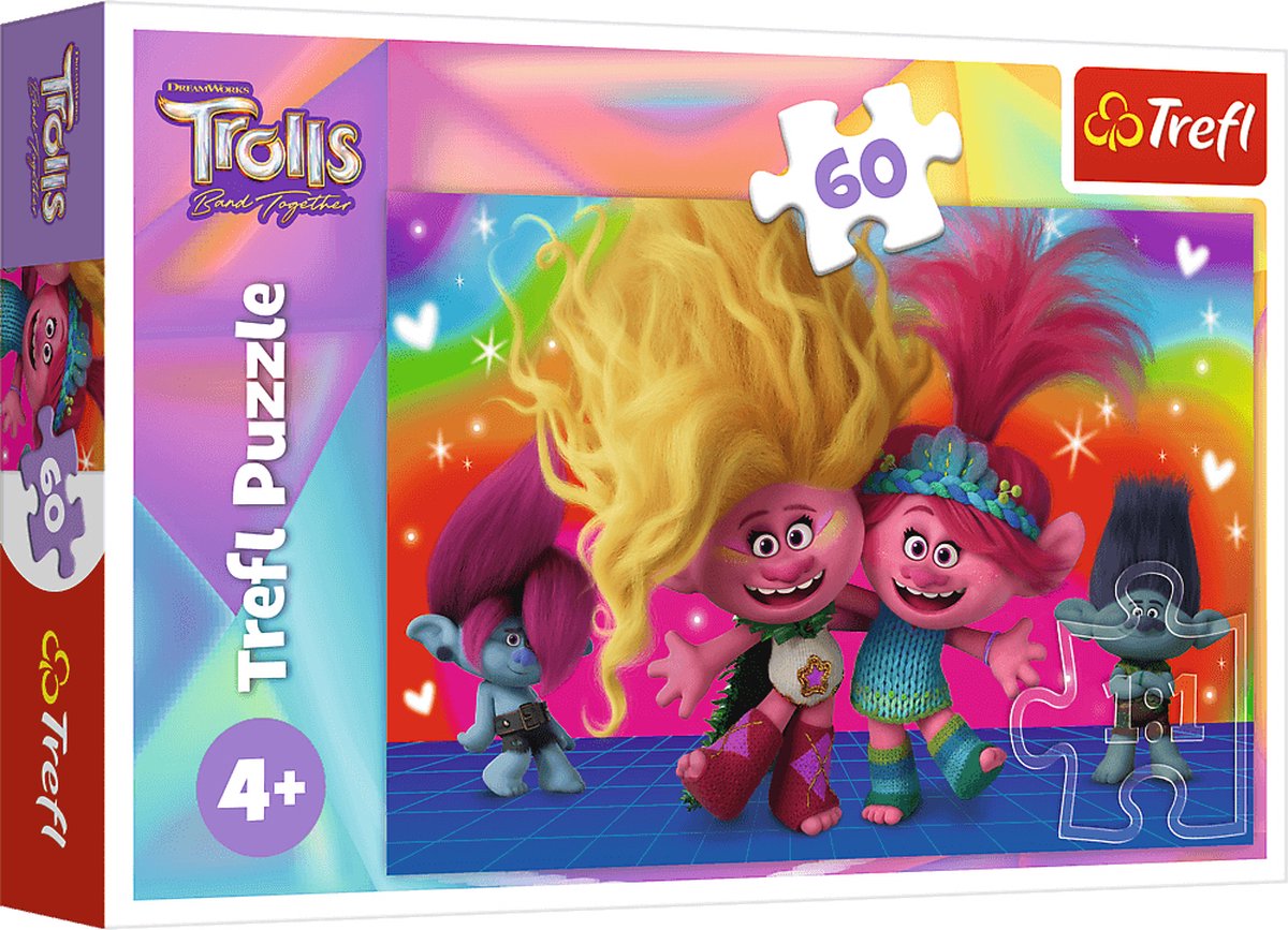 Trefl - puzzle - 60 - troll amichevoli troll universali 3 (2023)