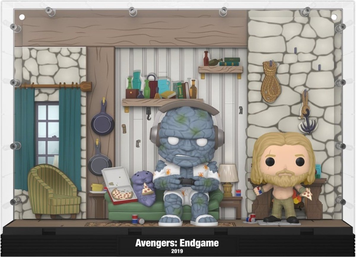 Funko moments pop! marvel: avengers - miek thor korg - thor's house