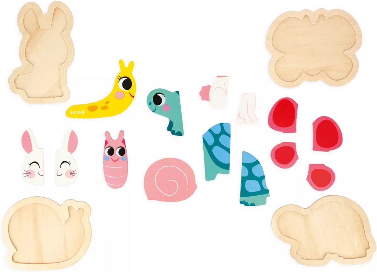 Janod - Puzzle Garden - Set puzzle in legno