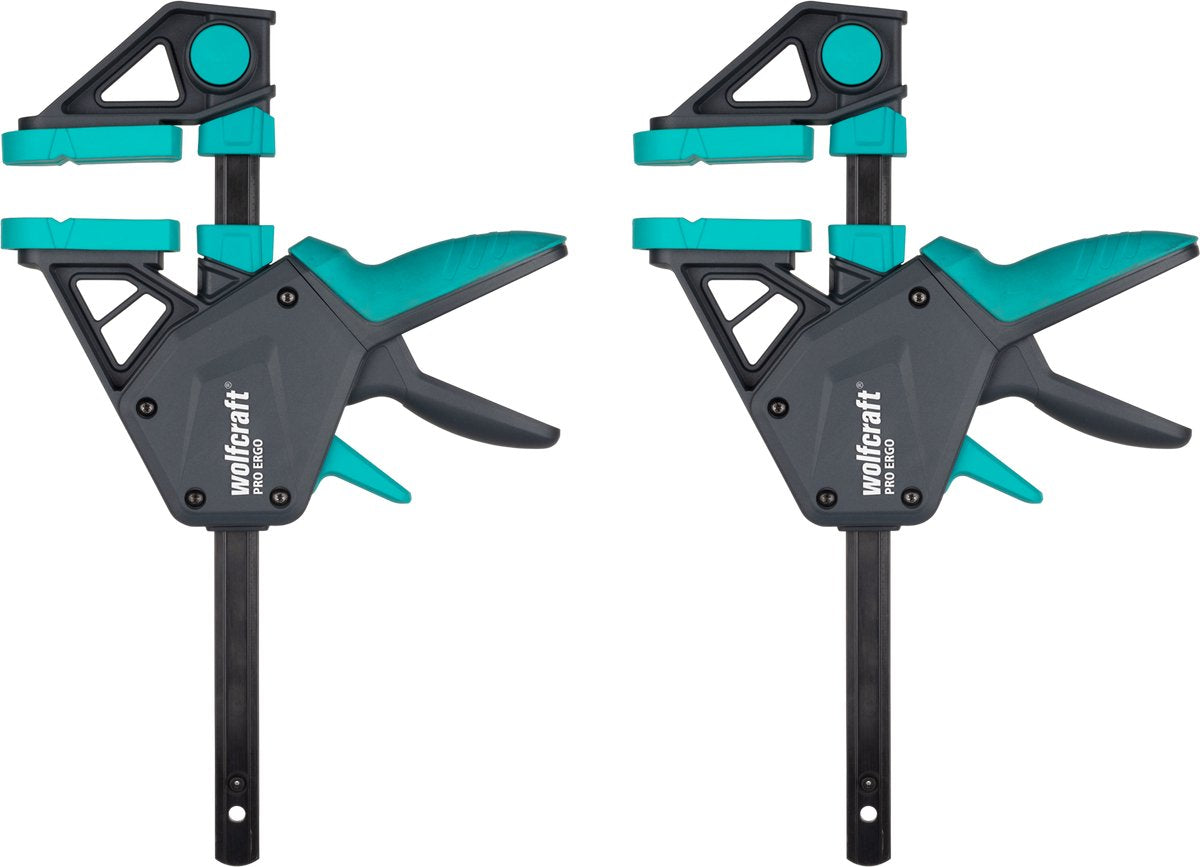 Wolfcraft - 2 pinze per colla pro ergo, 150 mm - 8675060