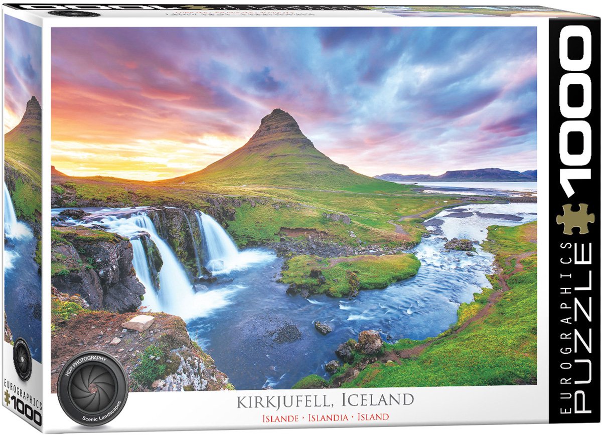 Eurographics - montagna krikjufell, islanda - 1000 pezzi 68×48 cm (l×a) - puzzle