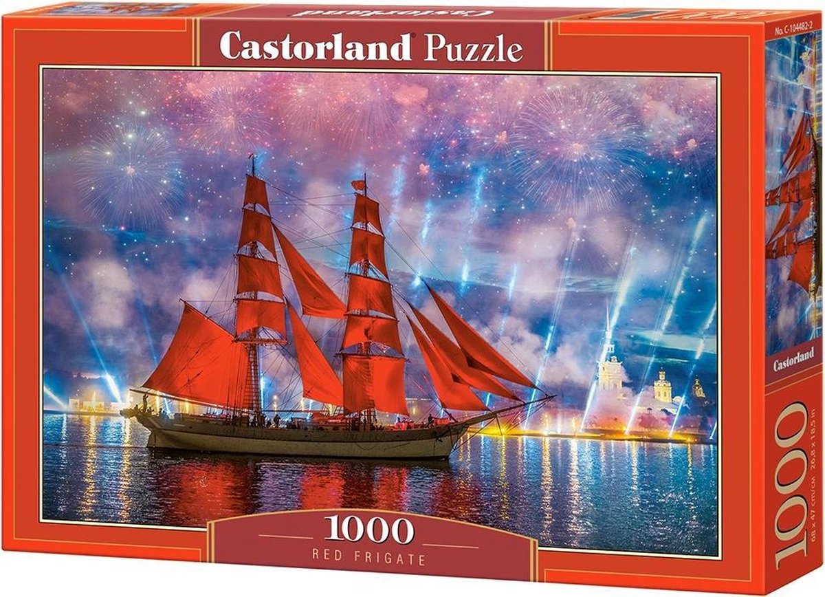 Castorland red frigate – puzzel – 1.000 stukjes – satijnen afwerking – perfecte pasvorm – europese kwaliteit