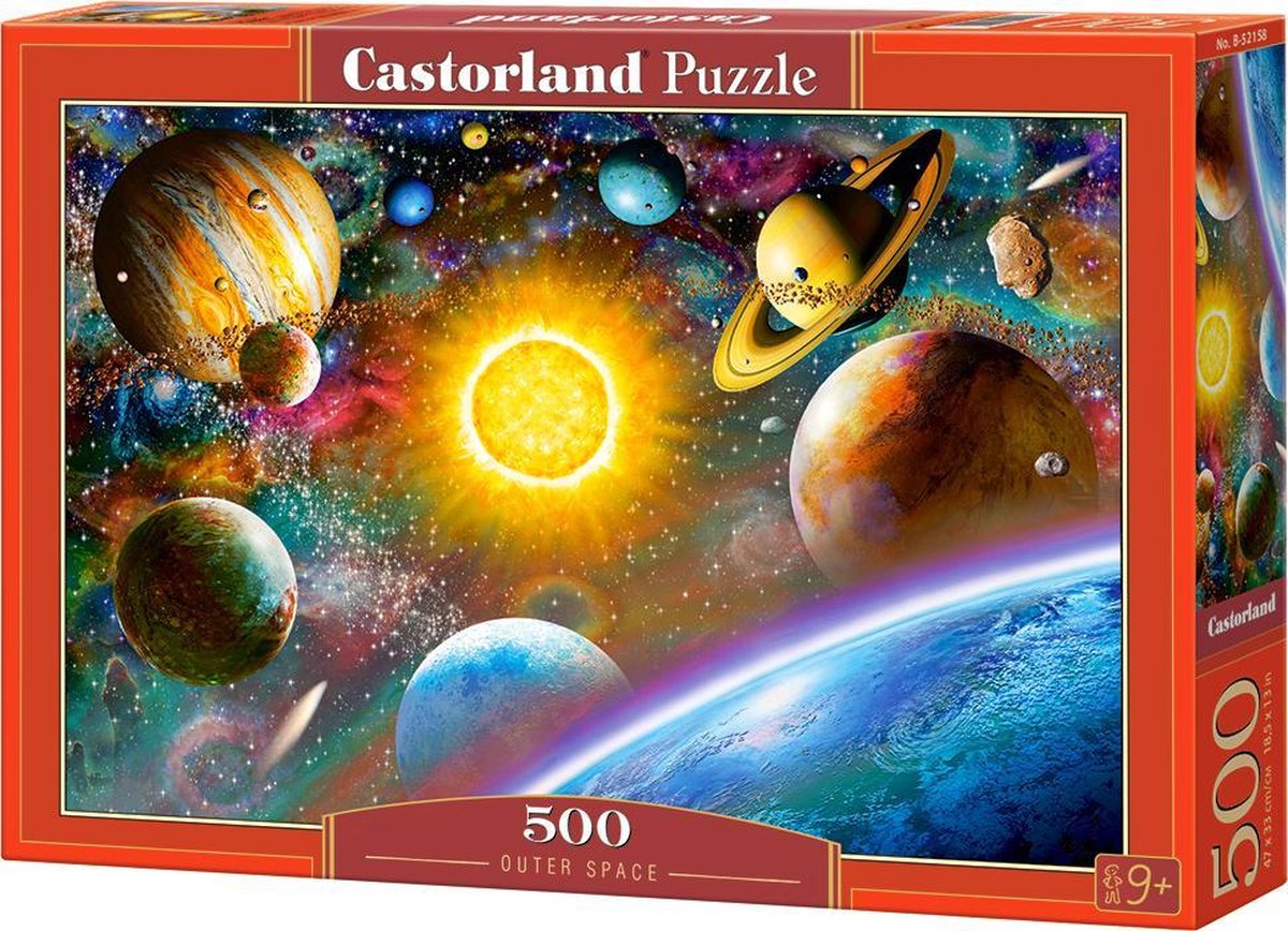Castorland outer space – puzzel – 500 stukjes – satijnen afwerking – perfecte pasvorm – europese kwaliteit