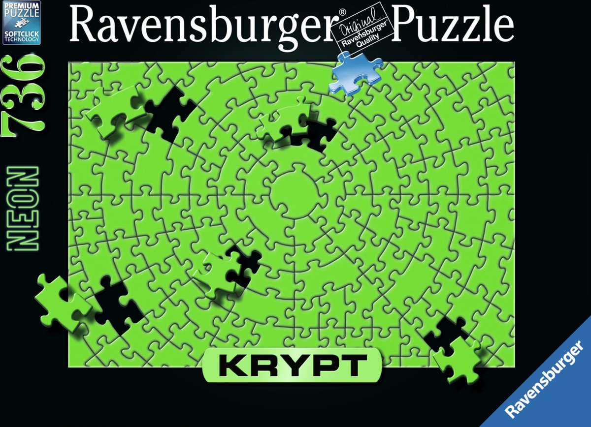 Ravensburger Puzzle Cripta Verde Neon - Puzzle - 736 Pezzi