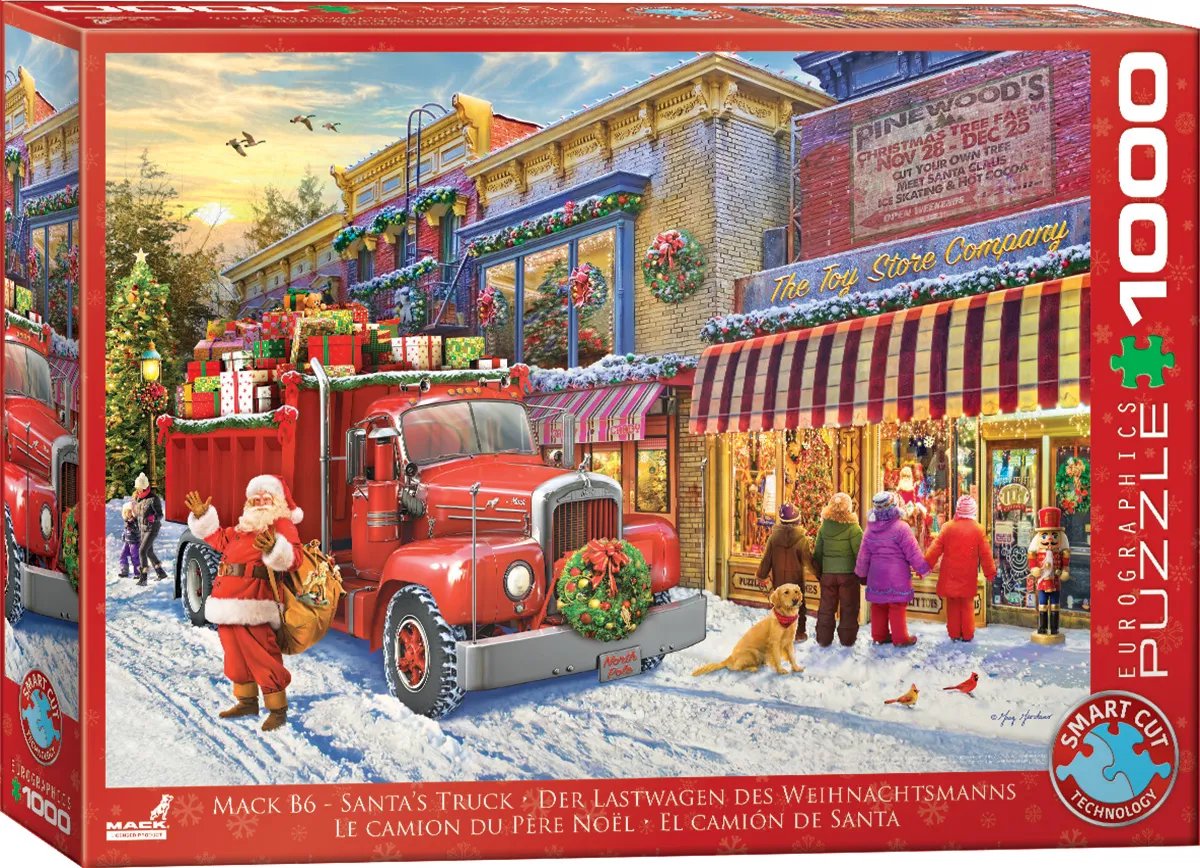 Eurographics - mack b6 kerstman's vrachtwagen ( mack b6 santa's truck ) - greg giordano - 1000 stukjes - 68×48cm - kerstmis legpuzzel