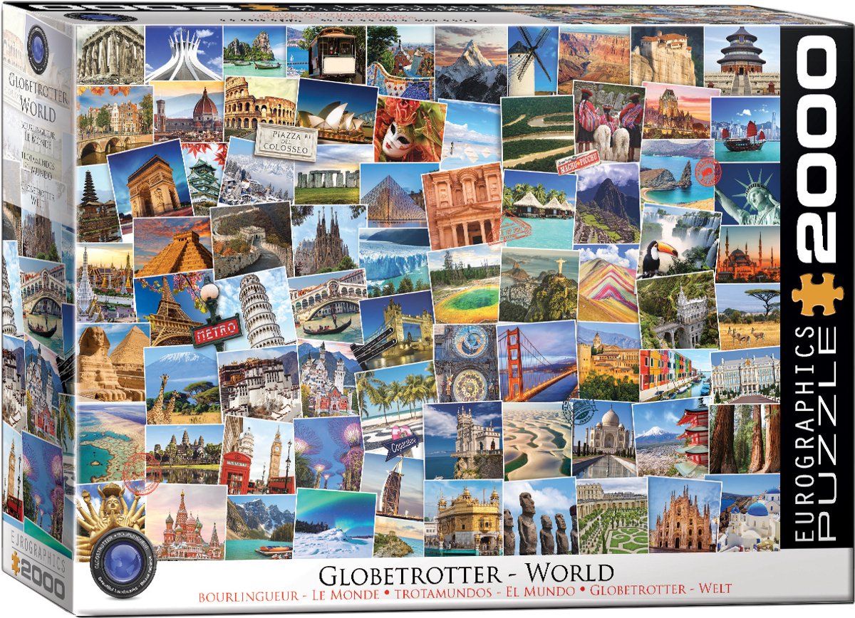 Eurographics - world - giramondo - 2000 pezzi 97×68 cm (l×a) - puzzle