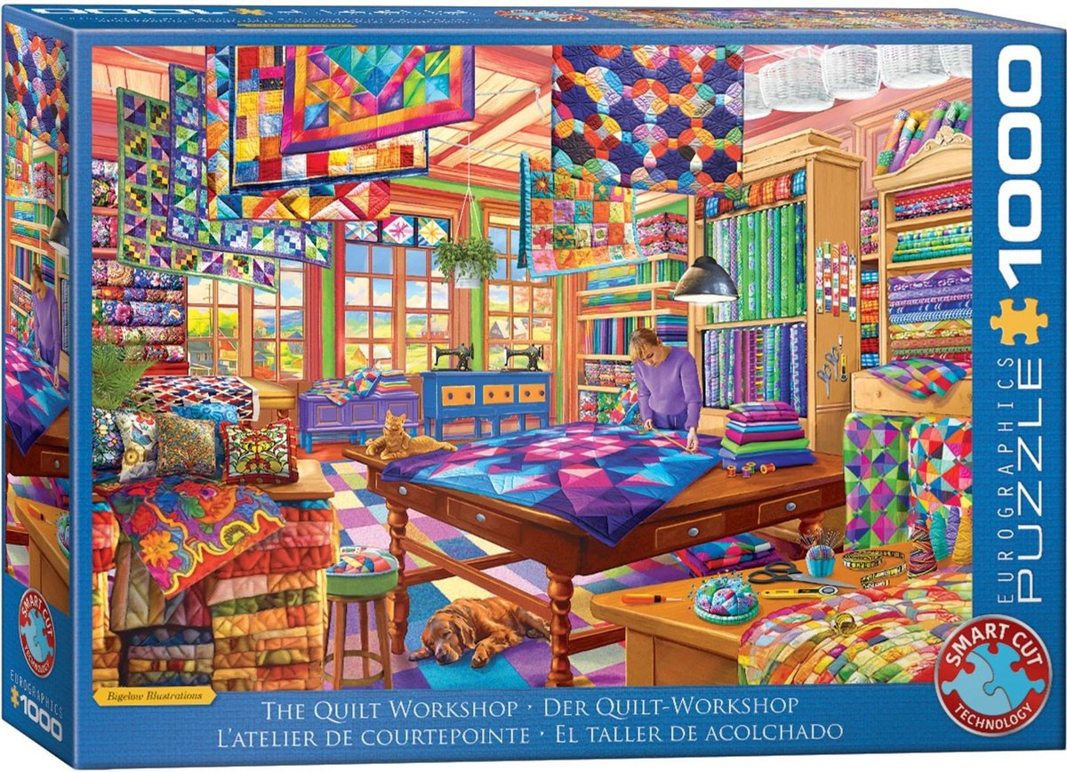 Eurographics - the quilt workshop - bigelow illustrations - 1000 stukjes 68×48cm (b×h) - legpuzzel