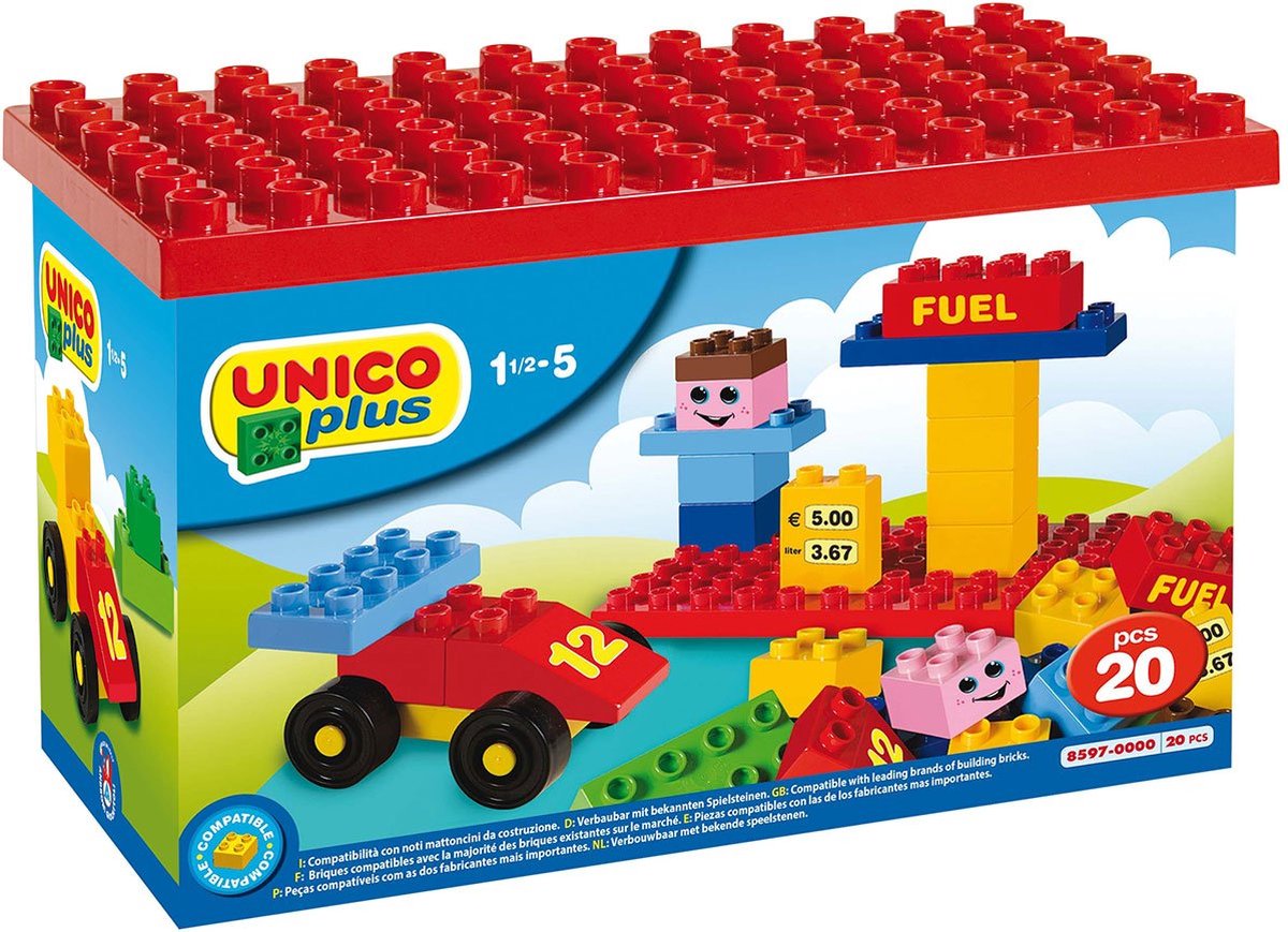 Unico Unico set con piastra di costruzione, 20dlg