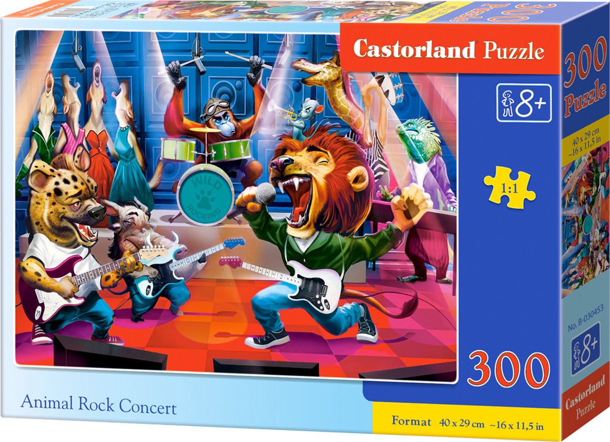 Castorland animal rock concert – puzzel – 300 stukjes – dieren – premium kwaliteit