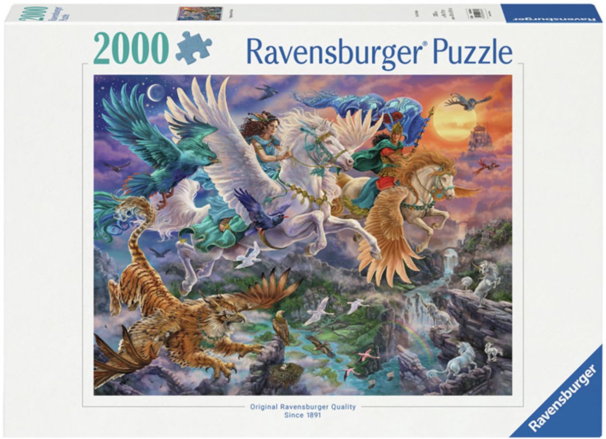 Ravensburger Jigsaw Puzzle Auf Dem Pegasus Durch Dat Lufte, 2000.