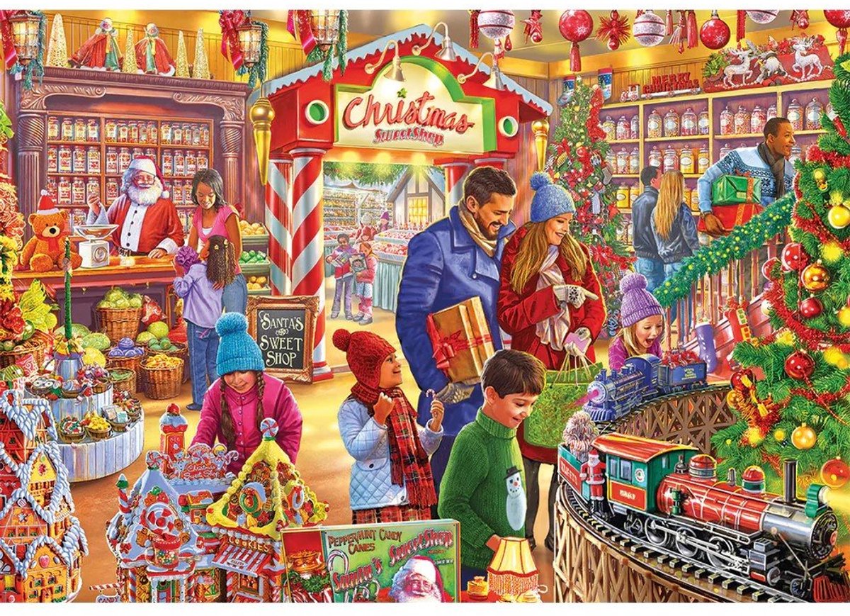 Puzzle natalizio Gibsons Santa's Sweetshop 250XL - pezzi extra large.