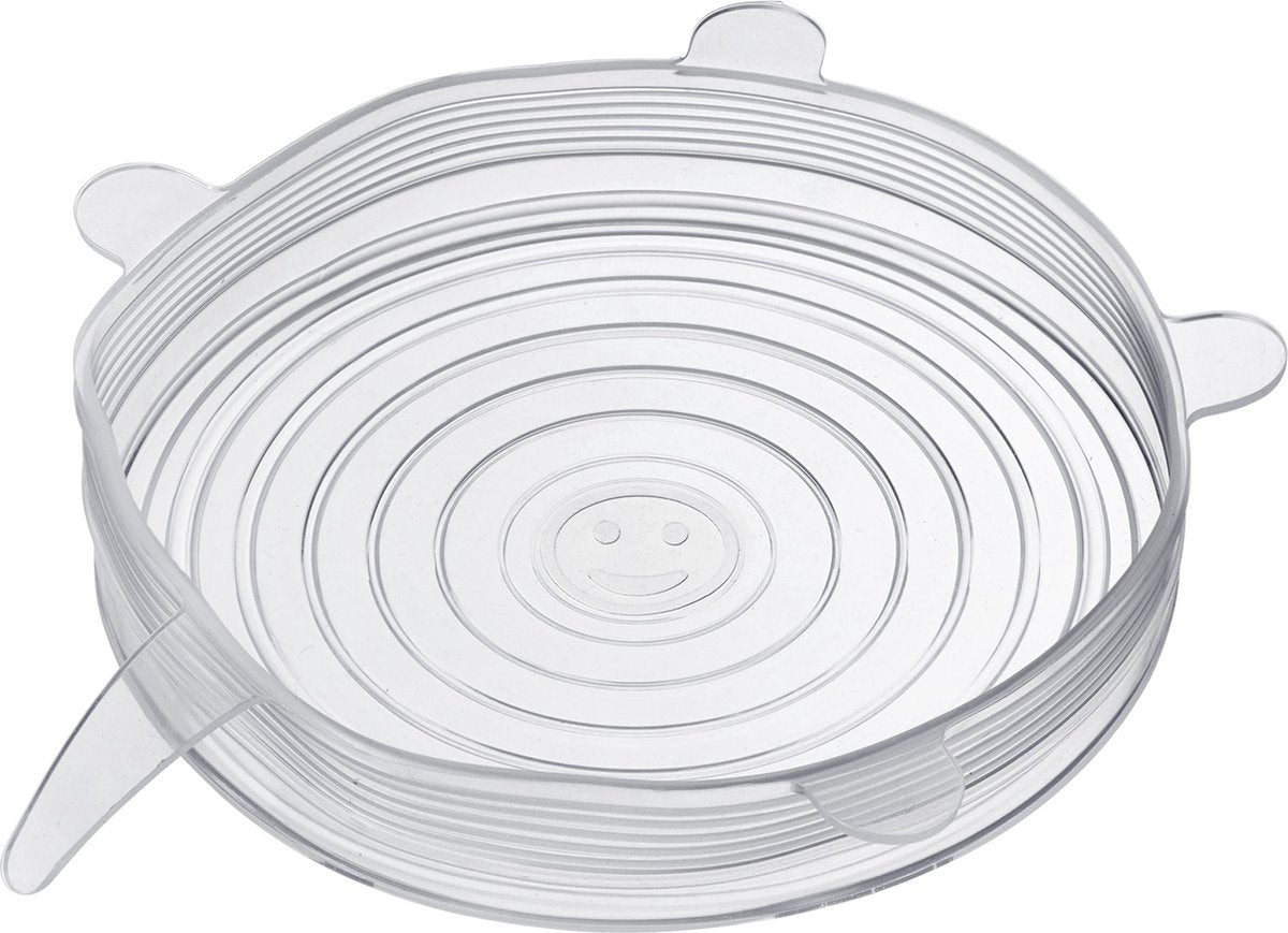 Coperchi per alimenti freschi Westmark rotondi - coperchi in silicone espandibili e riutilizzabili per vari contenitori, anche per fette di frutta, alternativa sostenibile - silicone, 6 pezzi