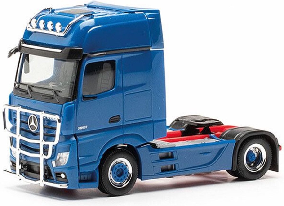 Herpa mercedes benz actros g. + bull bar e supporto lampada, scala blu 1:87