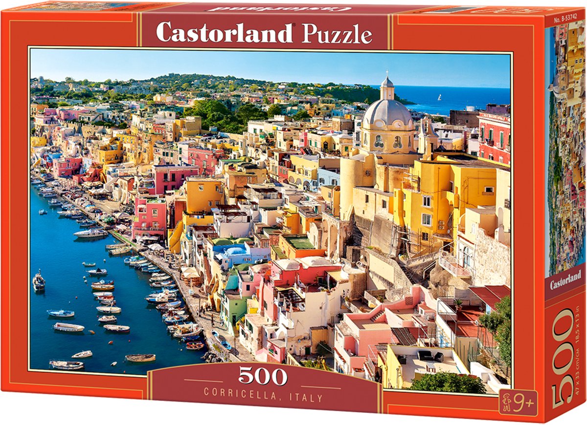 Castorland corricella, italy – puzzel – 500 stukjes – satijnen afwerking – perfecte pasvorm – europese kwaliteit