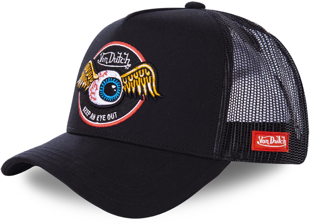 Von dutch - snapback trucker cap rag blk | one size | verstelbaar | druksluiting - zwart