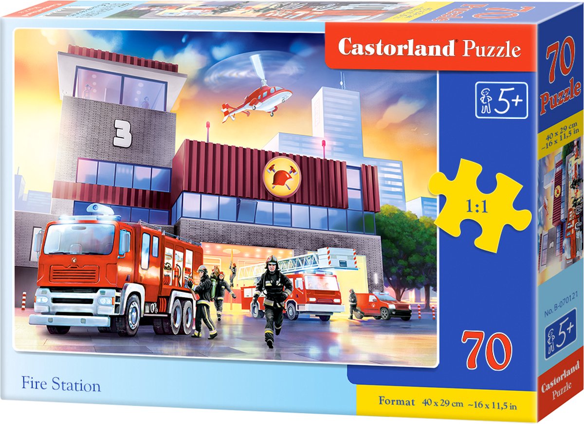 Castorland fire station – puzzel – 70 stukjes – brandweer – premium kwaliteit