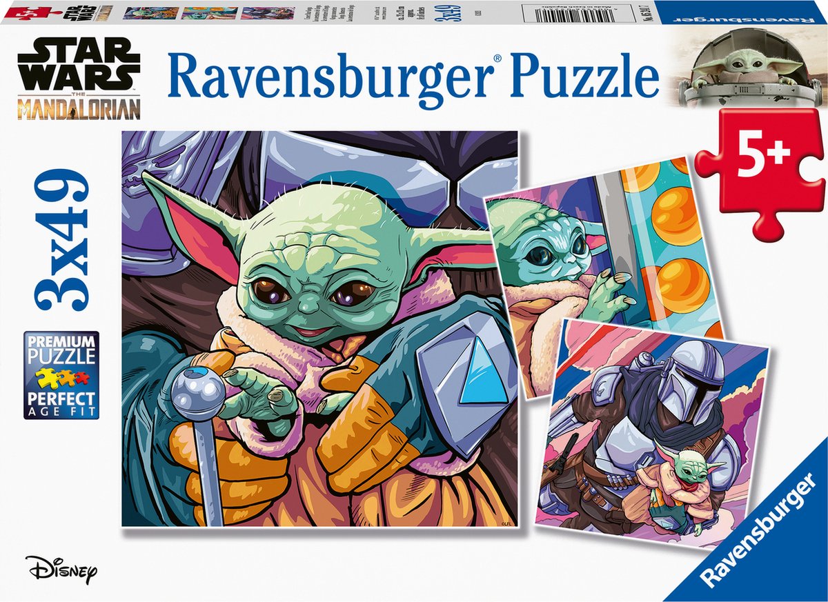 Ravensburger grogu moment 3x49 pezzi