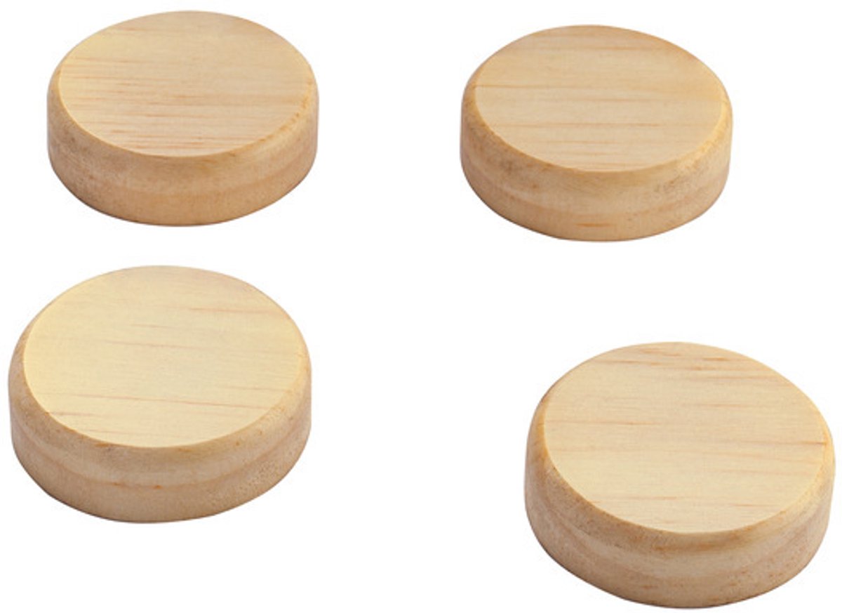 Sigel magneten - massief pine hout - ø 33mm - 4 stuks - si-ba210