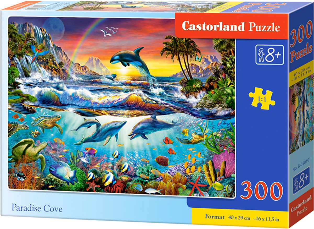 Castorland paradise cove – puzzel – 300 stukjes – zee – premium kwaliteit