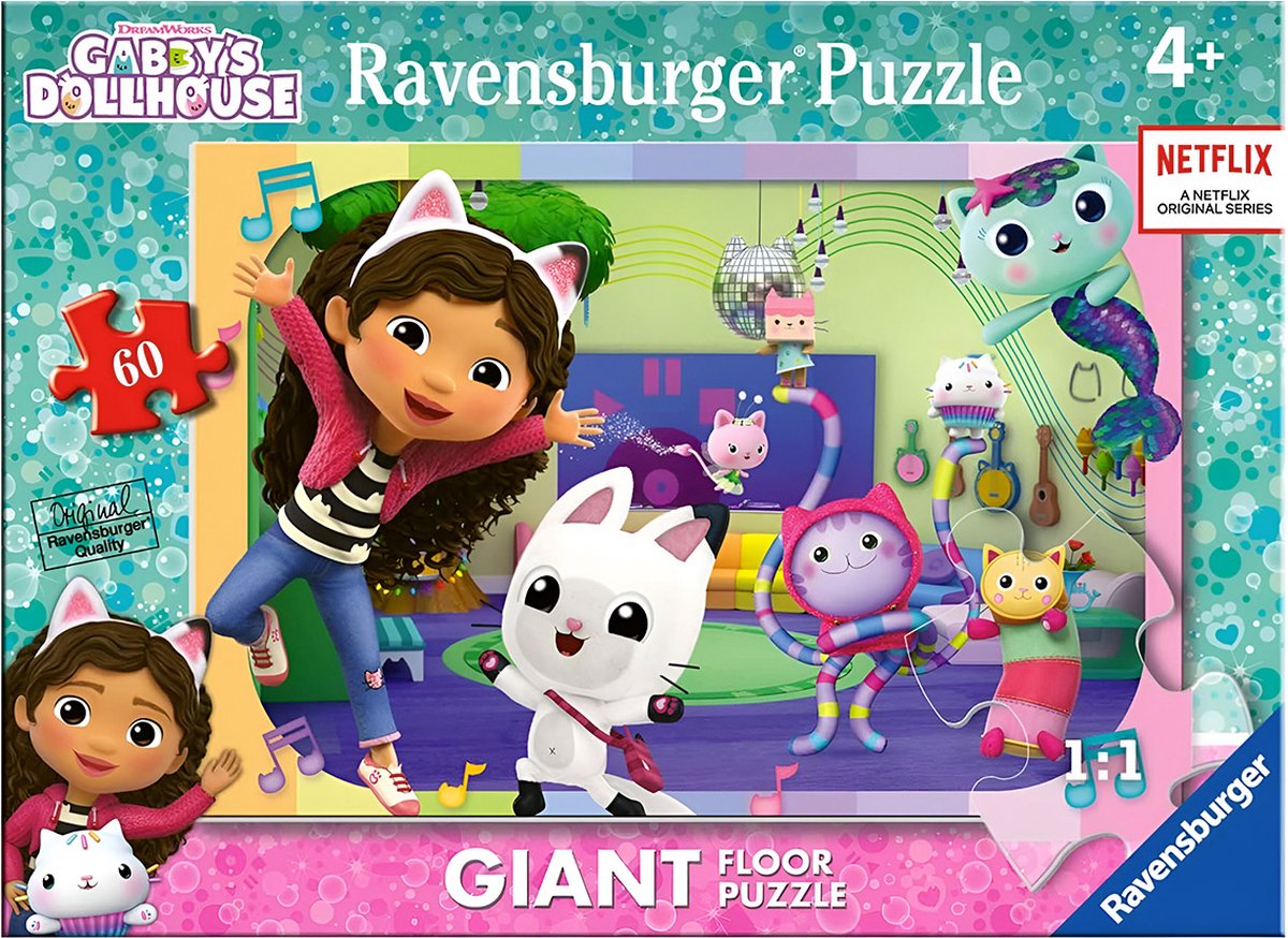 Ravensburger, puzzle della casa delle bambole di Gabby, 60 pezzi, multicolore